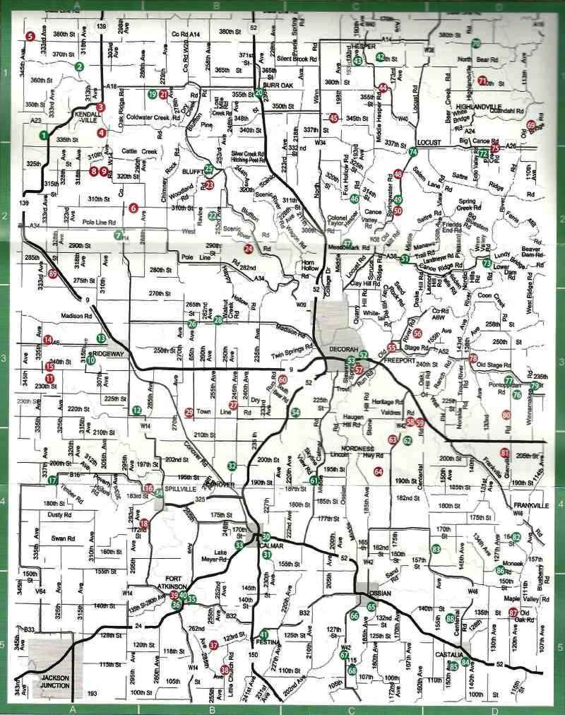 Winneshiek County and It's Neighboring Counties